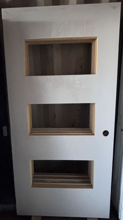 Image de Porte 36'' x72 ''- Modèle 3 fenêtres - Blanc