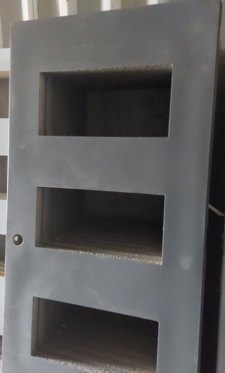 Image de Porte 30'' x72 ''- Modèle 3 fenêtres - Gris/Blanc