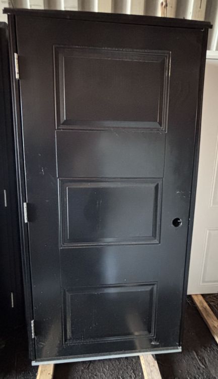 Image de Porte 36'' x72 '' - 3 embossés - Noir - Avec Cadre