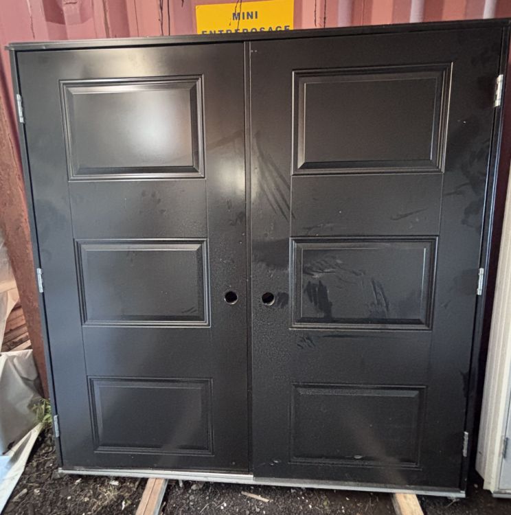 Image de Porte 72'' x72 '' - 3 embossé - Noir - Avec Cadre