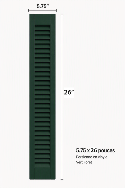 Image de Persiennes 5.75 x 26po - Vert forêt  - Qty 2 /pqt