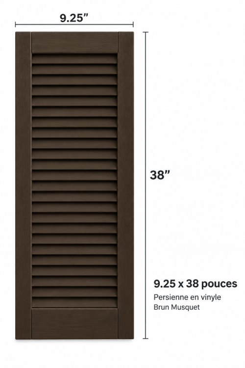 Image de Persiennes 9.25 x 38po - Brun musquet  - Qty 2 /pqt