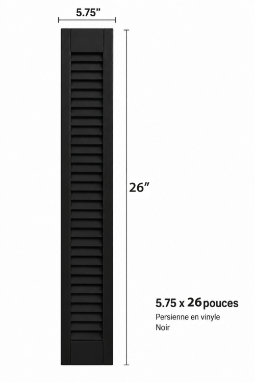 Image de Persiennes 5.75 x 26po - Noir  - Qty 2 /pqt
